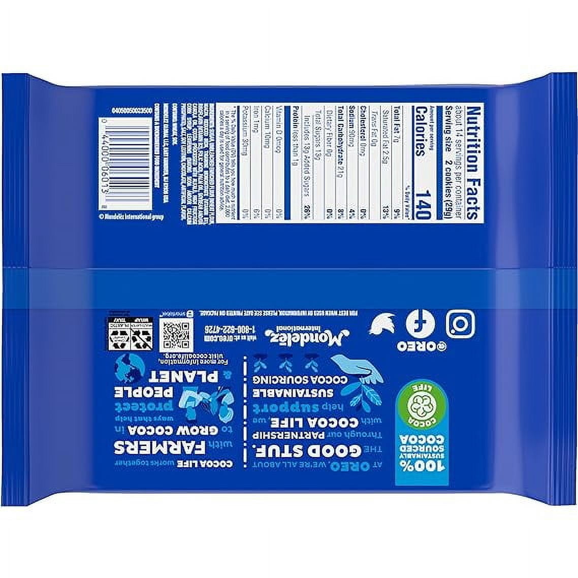 OREO Double Stuf Chocolate Sandwich Cookies, 14.03 oz (Pack of 4)