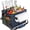 Navy, variant on ANHXN BBQ caddy, BBQ organizer with lid and tissue holder, outdoor camping picnic caddy, BBQ accessory organizer. Different colors to choose from