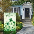 thumbnail image 3 of Welcome Spring St. Patricks Day Garden Flag 12x18 Double Sided , Burlap Small Mini Lucky Shamrock Clover Yard Flag Banner Happy Saint Patrick''s Sign for Home Outside Outdoor Decor (ONLY FLAG), 3 of 6
