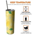 thumbnail image 6 of 20 OZ Skinny Tumbler Lemon Coffee Tumblers with Lid and Straw,Stainless Steel Vacuum Insulated Cafe Tumblers Gifts for Women Mothers, 6 of 7