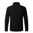 thumbnail image 4 of Men's Turtleneck Cable Knit Sweater Long Sleeve Pullover Warm Winter Top, 4 of 5
