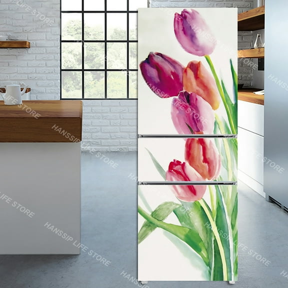 Retro PhBooth Fridge Door Sticker Waterproof Kitchen Decorative Wallpaper British Tiled Textures Ref