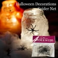 thumbnail image 2 of Stretchable Spider Webs for Halloween Decorations, Realistic Fake Cobwebs for Indoor Outdoor Party Decor, Easy to Use and Durable, Perfect for Haunted House, Yard, and Home Display, 2 of 5
