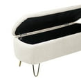 thumbnail image 5 of Storage Ottoman Bench,End of Bed Bench with Large Storage Space and Metal Legs,Upholstered Entryway Bench for Living Room Bedroom End of Bed Entryway,Ivory, 5 of 7