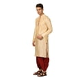 thumbnail image 4 of Mens Handmade Art Silk Loop Button Designer Kurta Dhoti Set/Mens Indian Sherwani, 4 of 7