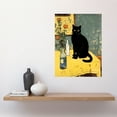thumbnail image 2 of Simple Black Cat on Yellow Table Oil Painting Van Gogh Style Flowers Large Wall Art Poster Print Thick Paper 18X24 Inch, 2 of 3
