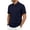 Navy, variant on COSFO Quarter Zip Big and Tall Polo Shirts for Men Short Sleeve Golf Casual Shirts Classic Fit Pullover Collared with Pocket Solid Tops