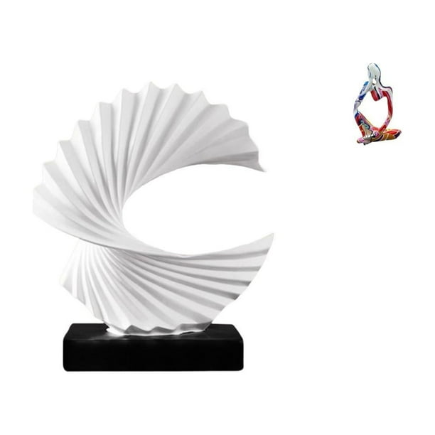 Estatua De Resina De Pensador De Olas, Figura Decorativa, Escultura Abstracta, Obra De Arte Coleccionable, Regalo Para Dormitorio, Sala De Estar, Cajón, Oficina, Tienda, Estantería, Hogar