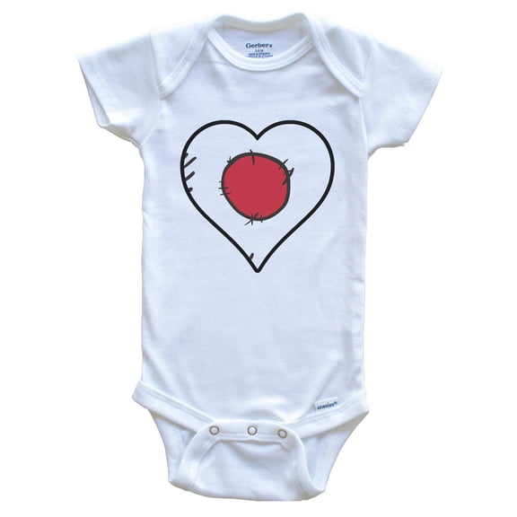 Japan Heart Japanese Flag Baby Bodysuit