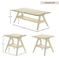 thumbnail image 2 of Roundhill Furniture 3-Piece Coffee Table Set, Coffee Table and Two End Tables, Off-White Finish, 2 of 13