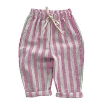 Kiijoy Baby Boys Striped Pants High Rise Lightweight Trousers Casual Summer Pants, Sizes 0-3M