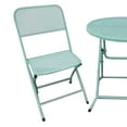 thumbnail image 6 of Four Seasons Courtyard Padova Foldable 3 Piece Bistro Dining Set, Blue, 6 of 6