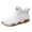 White, variant on Womens Boho Espadrille Sandals Wedge Platform Heel Closed Toe Ankle Tie Bow Lace up Casual Summer Shoes