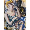 thumbnail image 2 of Paul Kleinschmidt 14x18 Gold Ornate Wood Frame and Double Matted Museum Art Print Titled - The Musician During the Break (Dining End, Women's Chapel) (1944), 2 of 4