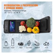 Car Refrigerator 8L, 12V/24V Portable Fridge Freezer,4°F to 68°F, Compressor Cooler, Car Armrest Design, Bluetooth, Camping Fridge