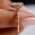 thumbnail image 2 of solitaire jewels 1.75CT Oval Moissanite Hidden Halo Engagement Ring For Women, 10K Rose Gold, 2 of 6