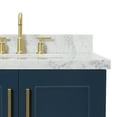 thumbnail image 5 of Ariel Taylor 43 In. Right Offset Rectangle Sink Vanity With Carrara White Marble Countertop In Midnight Blue, 5 of 10
