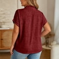 thumbnail image 4 of Womens Summer Tops T Shirts Loose Fit Short Sleeve V Neck Going Out Shirts, 4 of 6