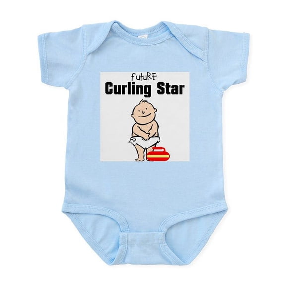 CafePress - Future Curling Star Infant Bodysuit - Baby Light Bodysuit