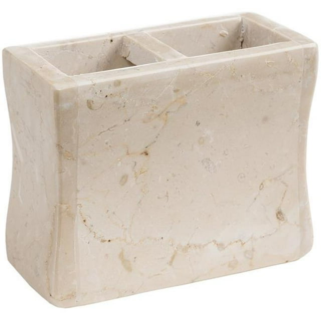 EVCO International 32395 Champagne Marble Universal Rectangular Toothbrush Holder