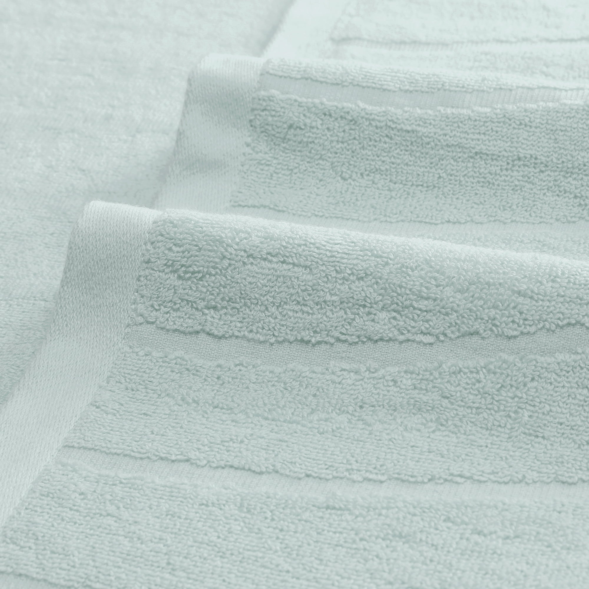 Unique Bargains 100% Cotton 2 Pcs Bath Towels Light Weight and Highly Absorbent Towels Blue 28" x 56"