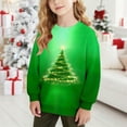 thumbnail image 2 of Ensemble Col Rond Vert Lime Garçon Fille pour Enfants Garçon Fille Hiver Automne Manches Longues Graphique Vacances Noël Chandail Décontracté Chaud avec Capuche Chandail en Molleton Enfant 2025 14 Ans, 2 of 7