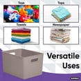 thumbnail image 7 of Superio 22L Large Taupe Ribbed Storage Bin with Lid, Plastic (2 Pack), 7 of 7