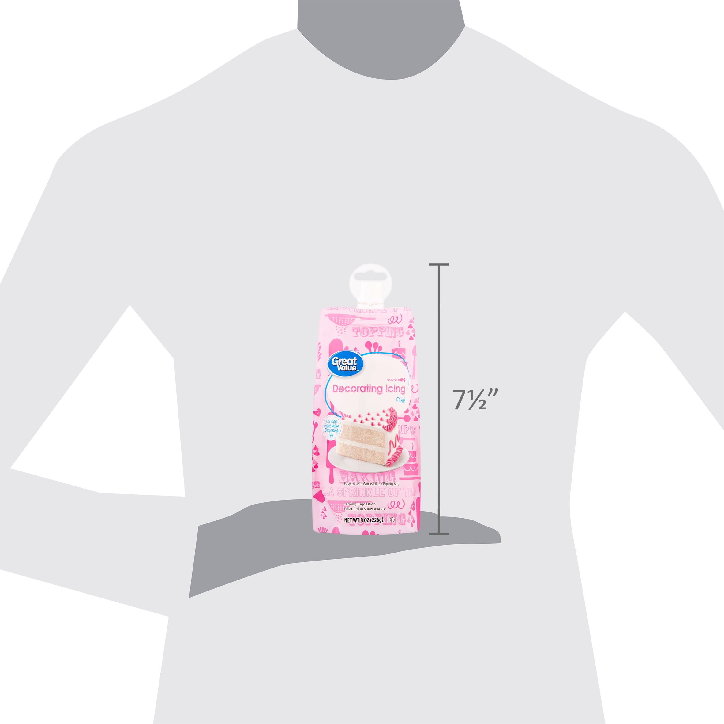 Great Value Pink Decorating Icing, 8 oz