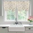 thumbnail image 4 of Sparrow Tie Up Curtains for Windows, Adjustable Balloon Window Shades, Spring Birds on The Branches Retro Country Beige Kitchen Window Treatments Farmhouse Short Curtains with Rod Pocket 42"x45", 4 of 8