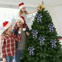 Hometravel Christmas Snowflake Bow, Colorful Holiday Decoration Ribbon, Festive Bow Ornament for Tree, Gift, Wreath, Seasonal Craft and Decor Projects