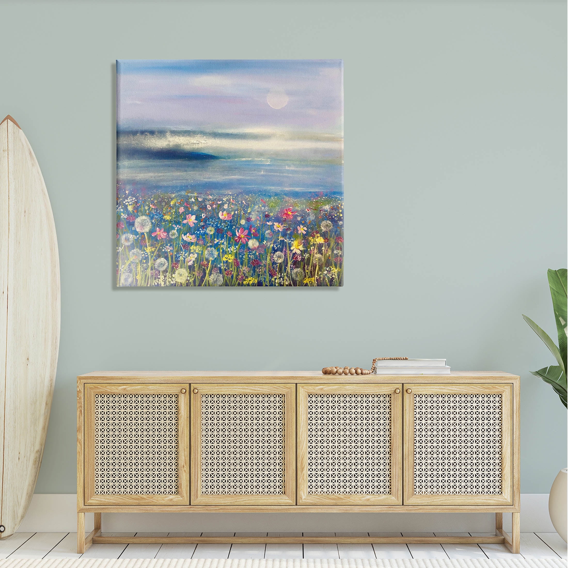 Stupell Industries Moonlit Lake Meadow Painting Gallery Wrapped Canvas Print Wall Art, Design by Emma Catherine Debs