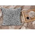 thumbnail image 2 of Geometric Fluffy Throw Pillow Cushion Cover, Monochrome Abstract Shapes Eighties and Nineties Inspirations Lines and Circles, Decorative Square Pillow Case, 20" x 20", Black White, by Ambesonne, 2 of 5