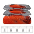 thumbnail image 2 of 3 Pcs Soft Bedding Set, Includes 1 Duvet Cover with Zipper And 2 Pillow,Shams Red Bird Northern Cardinal King(102"×90"), 2 of 8