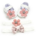 thumbnail image 6 of Baby Girl Anti-Slip Sole Newborn Infant First Walkers Shoes with 2 Headbands, 6 of 6