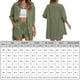thumbnail image 2 of Bermudas Camisa de manga 3/4 para mujer, pantalones cortos con cordón, trajes de dama con botones (verde XL) Cgtredaw Verde T XL para Mujer, 2 of 9