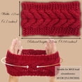 thumbnail image 3 of Diadema de punto para mujer, 4 piezas, cálida en invierno, diadema trenzada con botones para cubrir la máscara, diadema envuelta en clima frío para un regalo cálido para las orejas, 3 of 5