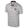 thumbnail image 2 of Men's Colosseum Black Indiana Hoosiers It's Time! Allover Print Polo, 2 of 3