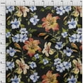 thumbnail image 3 of oneOone Cotton Flex Black Fabric Leaves & Flower Floral Sewing Fabric By The Yard Printed Diy Clothing Sewing Supplies 40 Inch Wide, 3 of 4