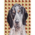thumbnail image 1 of Blue Tick Coonhound Fall Leaves Flag Garden Size, 1 of 1