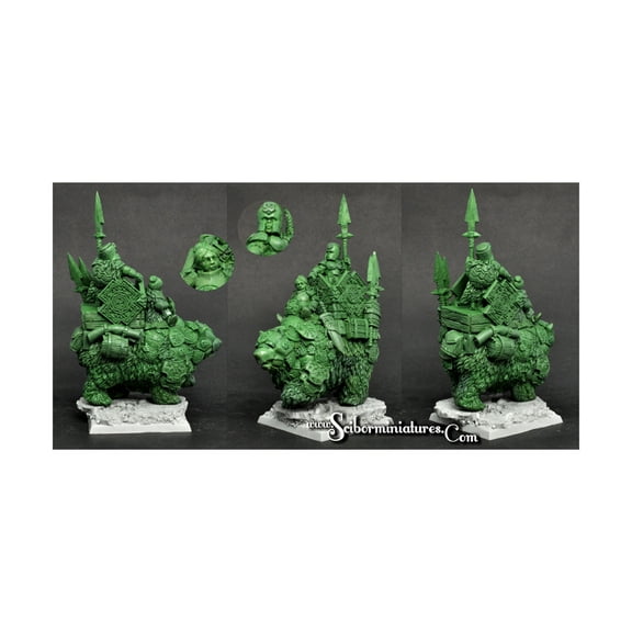 Scibor Monstrous Miniatures Dwarven Girls on War Bear #2 New