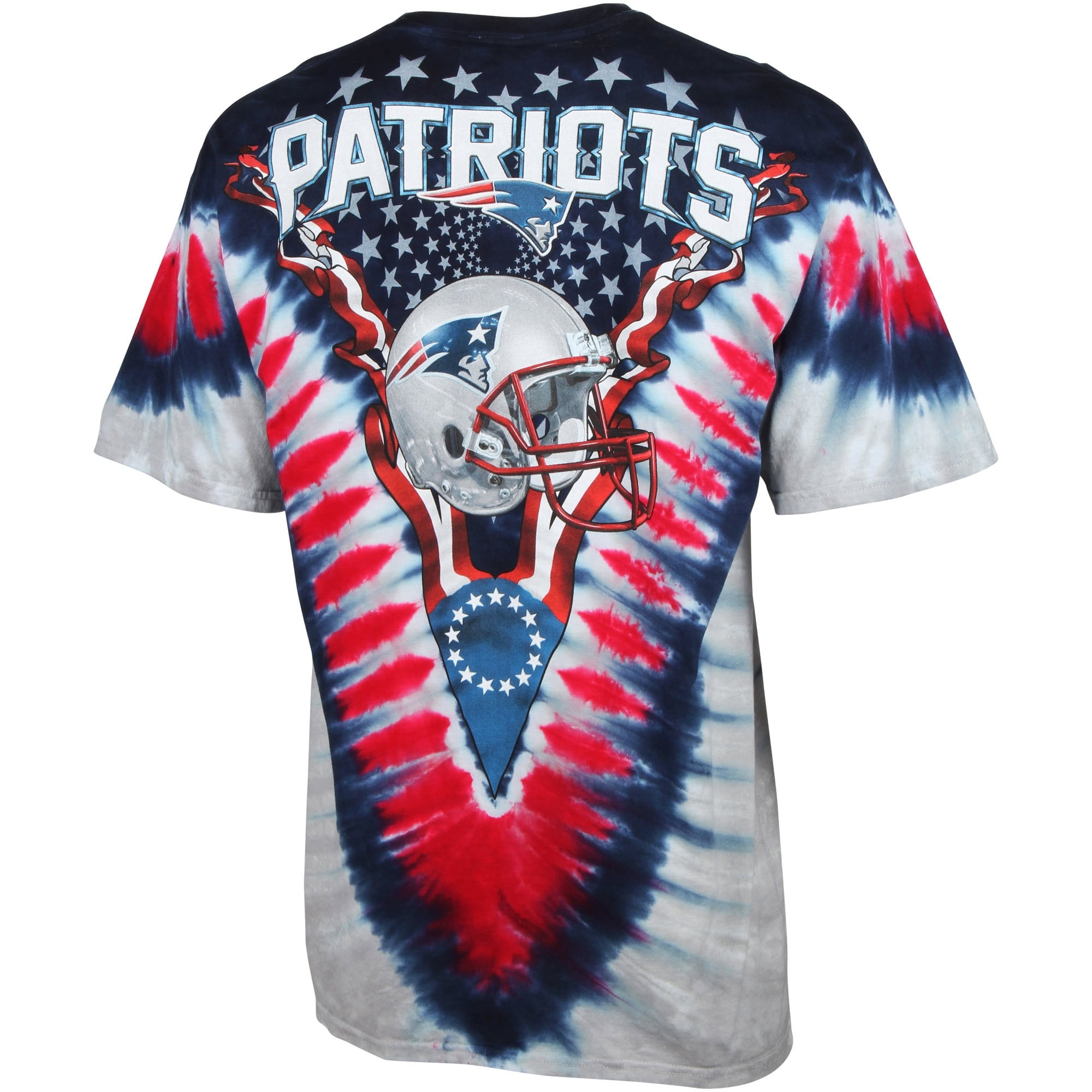 New England Patriots Logo Juniors Spiral Tie Dye T-Shirt