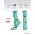 thumbnail image 6 of MeMoi When Life Gives You Lemons Bamboo Blend Crew Socks - Womens - Female, 9-11, Turquoise, 6 of 8