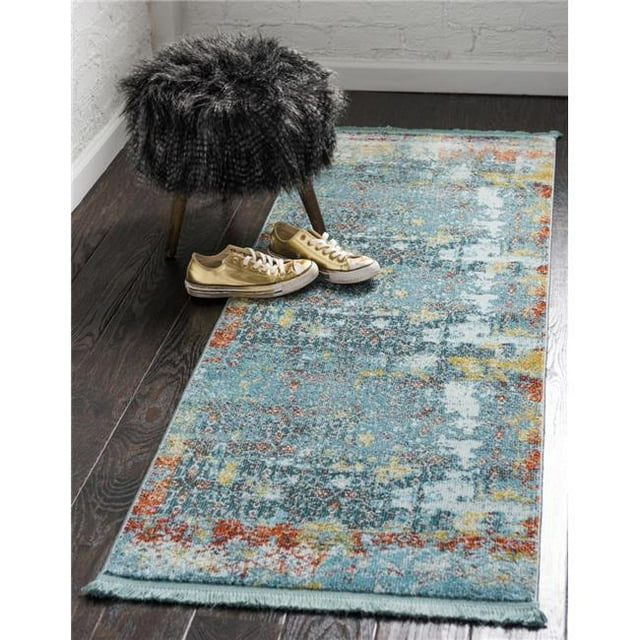 Unique Loom 3140214 2 ft. 2 in. x 6 ft. Alamar Baracoa Runner Rug, Teal