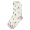 thumbnail image 3 of MeMoi Women's "Cherries" Non-Skid Lavender Infused Crew-Length Cozy Spa Sock - Womens - Female, 9-11, Ivory, 3 of 4