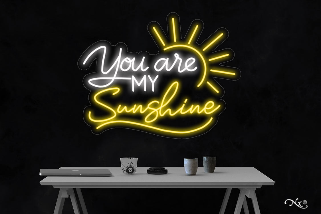 New You Are My Sunshine Artwork Handmade Acrylic Light Lamp Neon Sign 17" 