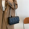 thumbnail image 4 of Bolso de mujer de gran capacidad, bolso de hombro sencillo de otoño, estilo occidental rómbico, cadena gruesa, bolso cruzado estilo coreano, 4 of 5