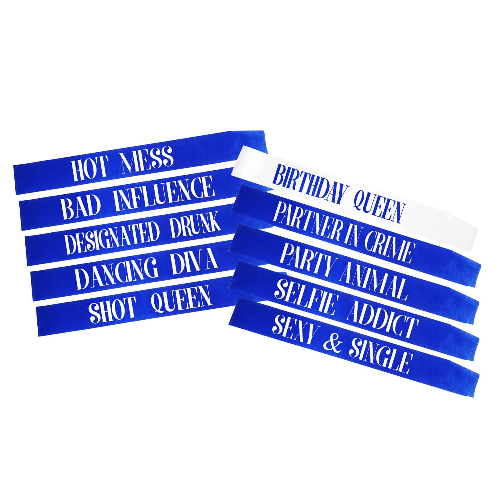Snogisa 10 pack birthday queen sashes for women, birthday squad sash