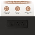 thumbnail image 2 of Ktaxon Fluted Nightstand with Charging Station, End Table Wooden Bedside Table Large Capacity Easy to Assemble, 2 of 10