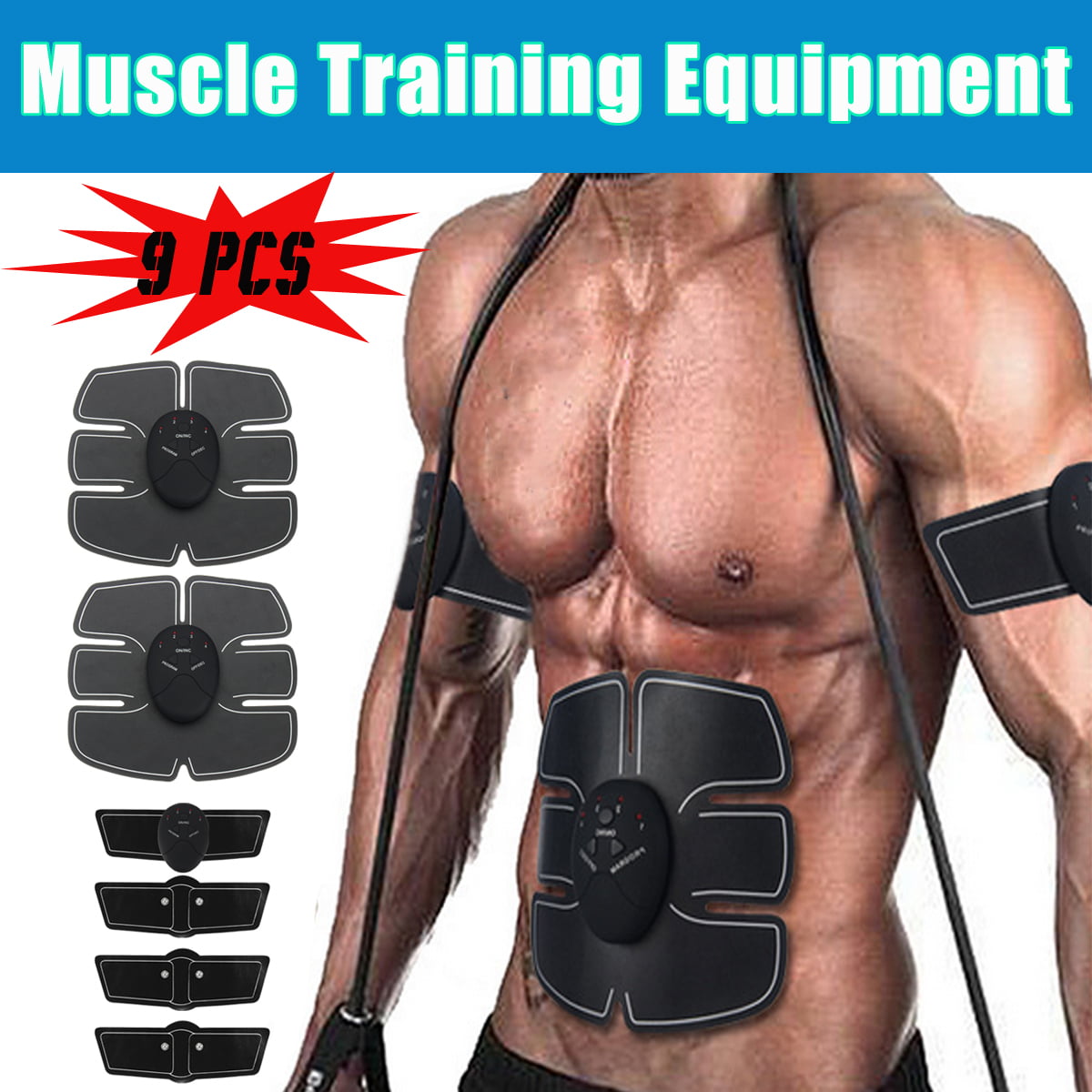 EMS Muscle Training Gear Abs Training Fit Body Home Exercise Shape Fitness Sport 