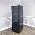 thumbnail image 2 of FixtureDisplays® Server AV Cabinet Audio Video Equipment Rack Lock Keys Metal Black 37U w/Shelf 15594, 2 of 12